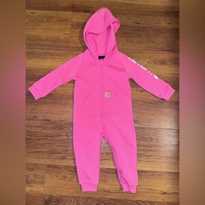 Carhartt Hot Pink Hooded One-Piece Jumpsuit